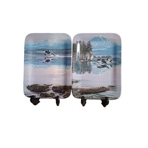 Bradford Exchange Dawns Calling Numbered Set of 2 Decorative Plates
